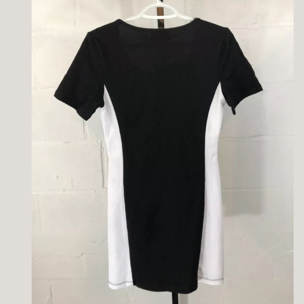 Seek The Label Side Snap Mini Dress Black White - Picture 4 of 6